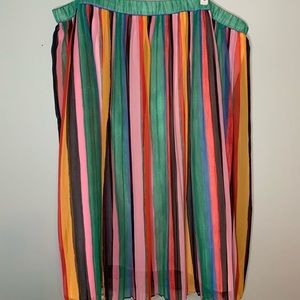Rainbow Striped Skirt // 2x